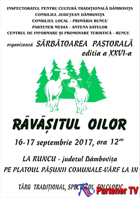 Pe 16-17 septembrie, Răvăşitul Oilor la Runcu