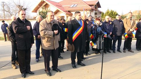 VIDEO.  La Ghimpați, a fost comemorat eroul  martir, sublocotenentul  Barbu Petre Marin
