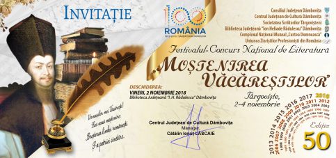 Deputatul  Claudia Gilia: Jumătate de secol de tradiție și consecvență ale Festivalului-concurs Național de Literatură ”Moștenirea Văcăreștilor”