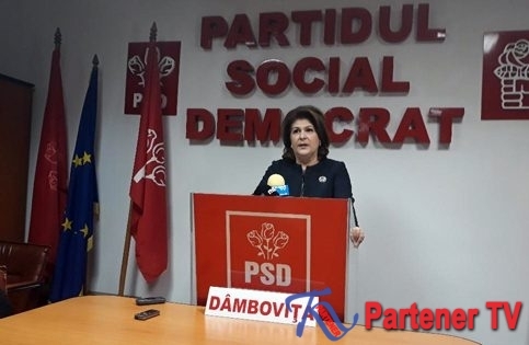 VIDEO.Preşedintele interimar al  PSD Dâmboviţa, ministrul Rovana Plumb a făcut declaraţii după şedinta BPJ