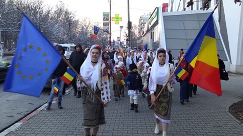 VIDEO. Oraşul Găeşti  unit sub tricolor,  a sărbătorit  Centenarul  Marii Uniri