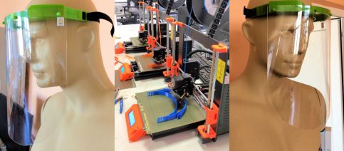 Modelul de vizieră de protecţie, care poate fi realizat prin imprimare 3D