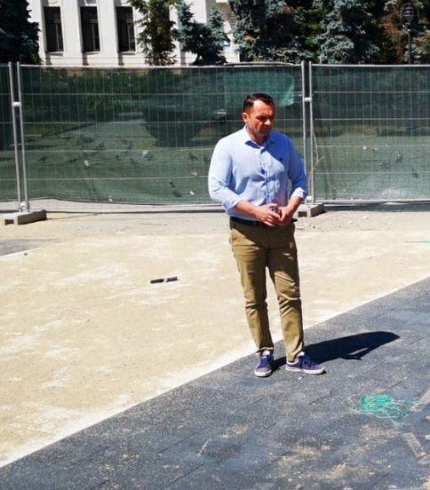 Continuă lucrările din zona centrală a orașului Târgoviște