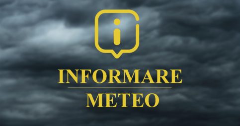 INFORMARE METEOROLOGICĂ: Averse cu caracter torențial, descărcări electrice, intensificări ale vântului și, izolat, grindină