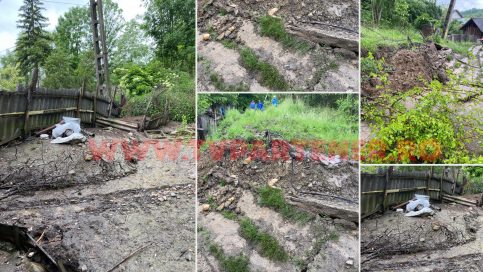 Pământul a luat-o la vale în comuna Vulcana Băi