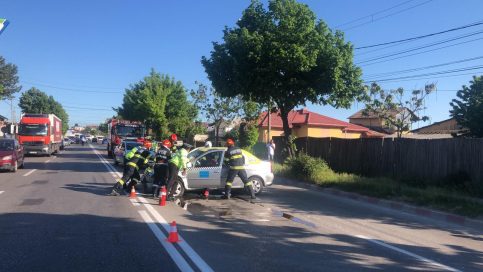 Tamponare în lanț pe Calea București din municipiul Târgoviște