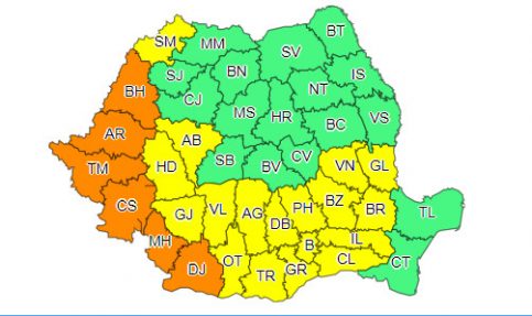 Temperaturi caniculare dar și posibile furtuni de scurtă durată