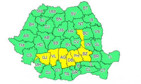 Alertă de ultimă oră, COD GALBEN de ploi torențiale, vânt și grindină