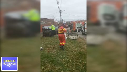 Accident grav la Hulubești, un copil de 5 ani, preluat de elicopterul SMURD. VIDEO