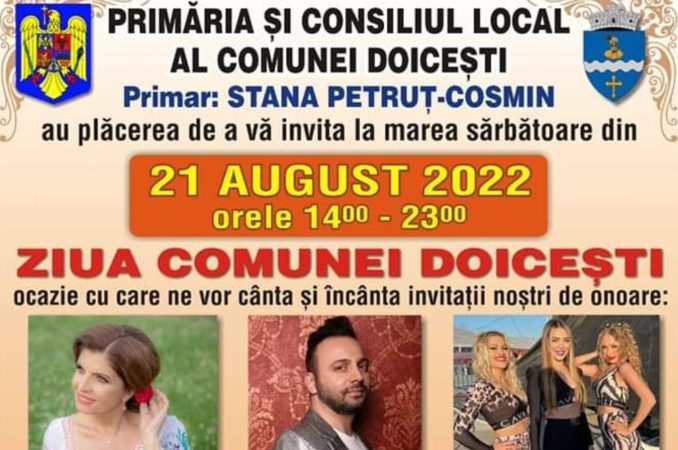Doicești în straie de sărbătoare, duminică 21 august!