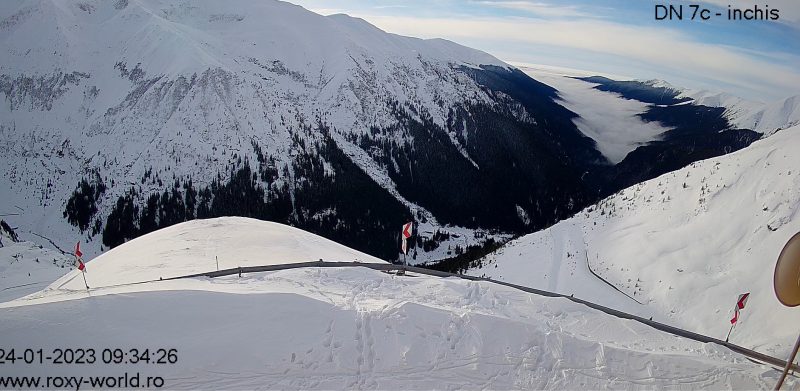 Imaginile dimineții, stratul de zăpadă are 119 cm, zona Transfăgărășan