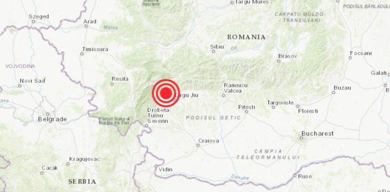 În noaptea de 16 februarie, 5 cutremure în zona OLTENIA, GORJ, unul de 4,2 ,altul de 3,4 și trei  de 2,6, 2,1 și 2,3
