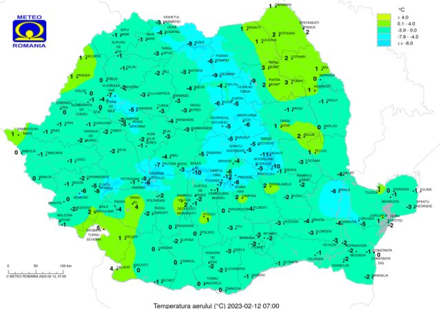 Duminică, 12 februarie 2023, vremea va fi în continuare rece