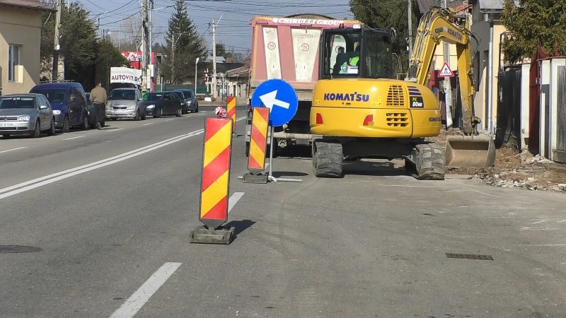 A început modernizarea arterei rutiere Calea Domnească din Târgoviște.VIDEO