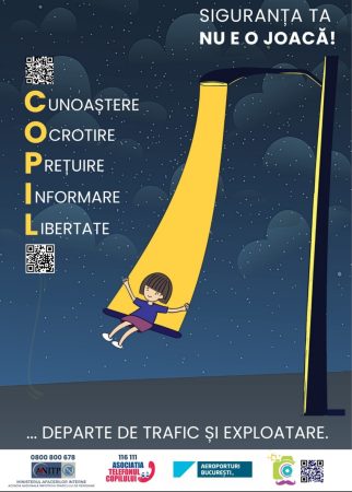 Astăzi, se lansează campania “Siguranța ta nu e o joacă!”, acțiune națională de prevenire a traficului de minori