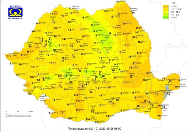 Vineri, 26 mai 2023, vremea va fi instabilă