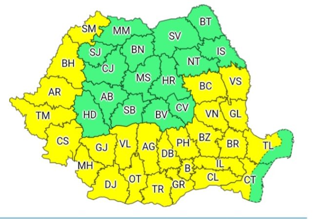 Atenționare meteo COD GALBEN de CANICULĂ în tot județul Dâmbovița