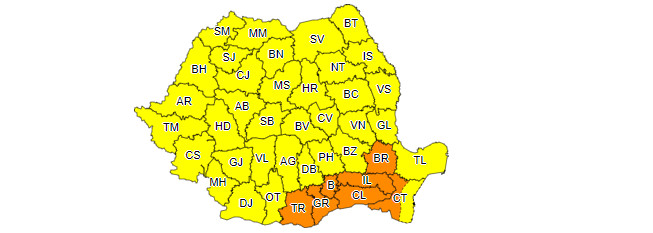 COD GALBEN de CANICULĂ în județul Dâmbovița