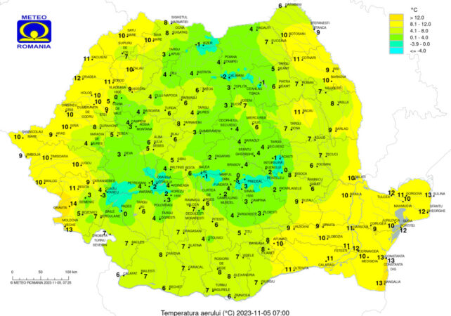 Prognoza meteo, 5 noiembrie,vremea va deveni în general instabilă în mai multe zone ale ţării