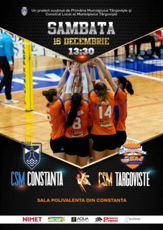 CSM Târgoviște va juca cu CSM Constanța în etapa cu numărul 11, ultima din acest an, din  Campionatul Național de Volei, Divizia A1.