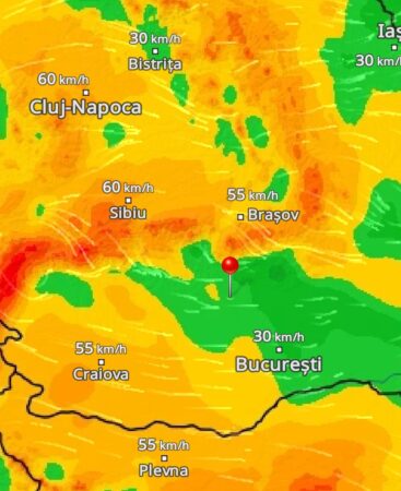 Furtuna Isha va ajunge în  România la jumătatea săptămânii, potrivit meteorologilor, vremea nu se schimbă nici în zilele următoare.