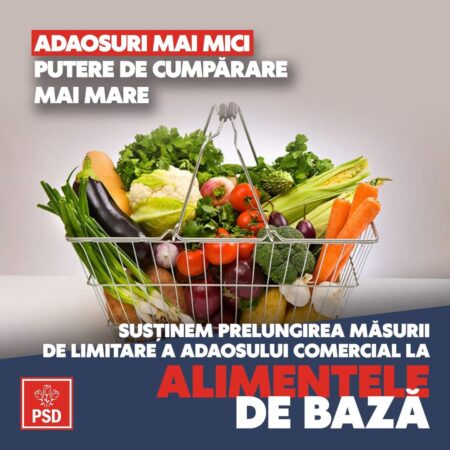 PSD susţine prelungirea, pentru cel puţin încă 3 luni, a măsurii de limitare a adaosului comercial la alimentele de bază! PSD spune că datele Institutului Naţional de Statistică arată că decizia Guvernului Ciolacu de a aplica această măsură a condus