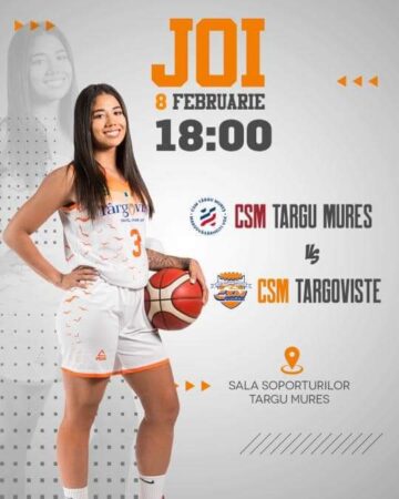 Mâine, 8 februarie, echipa de baschet CSM Târgoviște are un meci important, împotriva celor de la CSM Târgu Mureș Mâine, 8 februarie, ora 18:00, în Sala Sporturilor din Târgu Mureș, echipa de baschet CSM Târgoviște are un meci important, împotriva celor de la CSM Târgu Mureș.