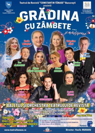 În prima zi a primăverii, la Cinematograful Independența din Târgoviște, spectacolul „Grădina cu zâmbete… și mărțișoare” În prima zi a primăverii, Centrul Județean de Cultură Dâmbovița organizează, la Cinematograful Independența din Târgoviște