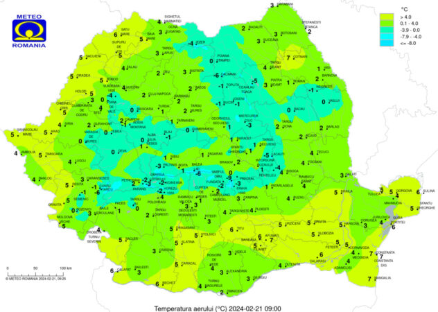 Miercuri, 21 februarie 2024, cerul va fi variabil pe parcursul zilei, cu unele înnorări