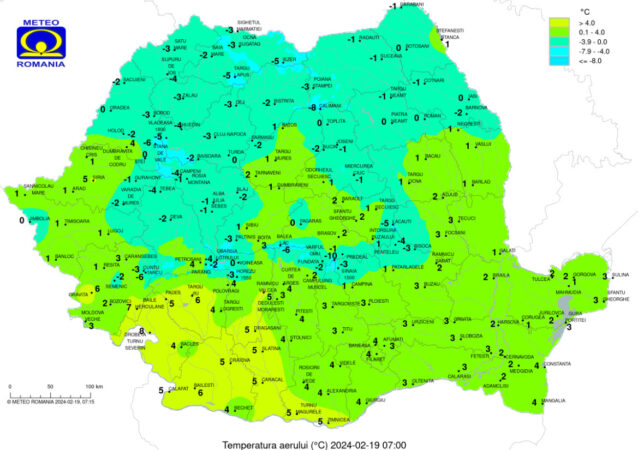 Prognoza meteo pentru luni 19 februarie 2024