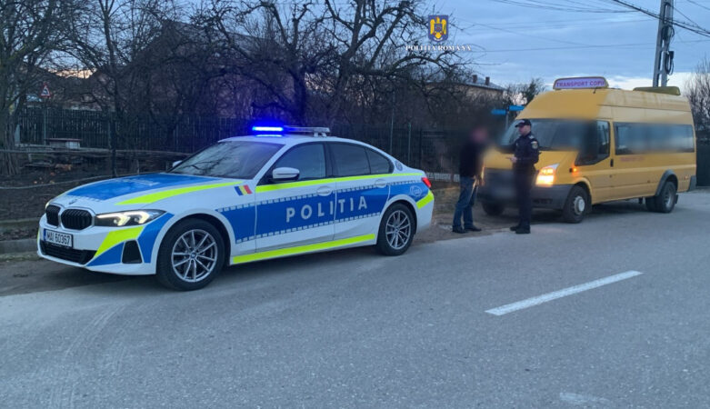 Legalitatea transportului școlar, verificată de polițiștii dâmbovițeni de la rutieră