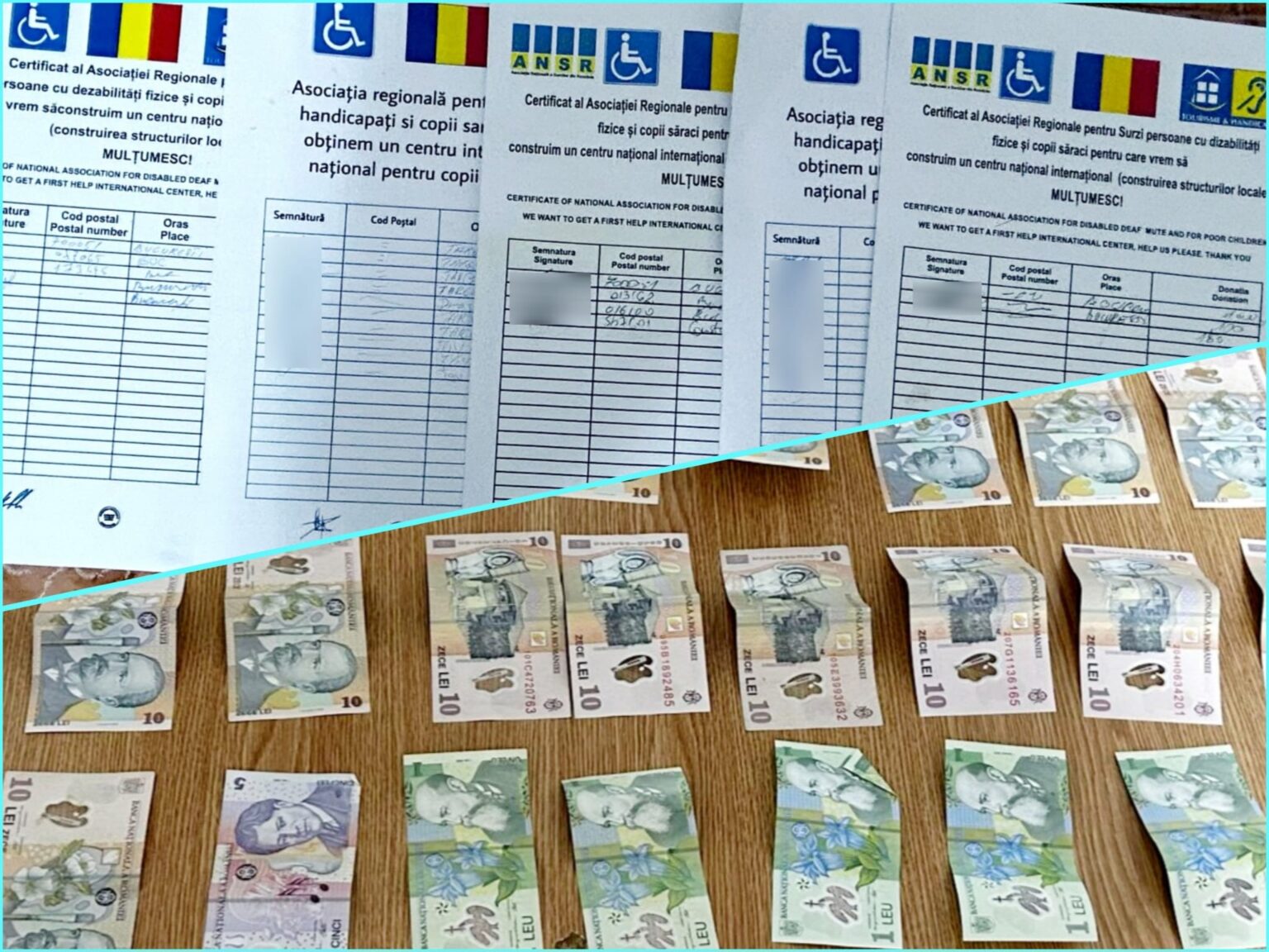 Atenției la falșii reprezentanți ai ONG-urilor,  jandarmii dâmbovițeni au depistat  în zona unui centru comercial din Târgoviște