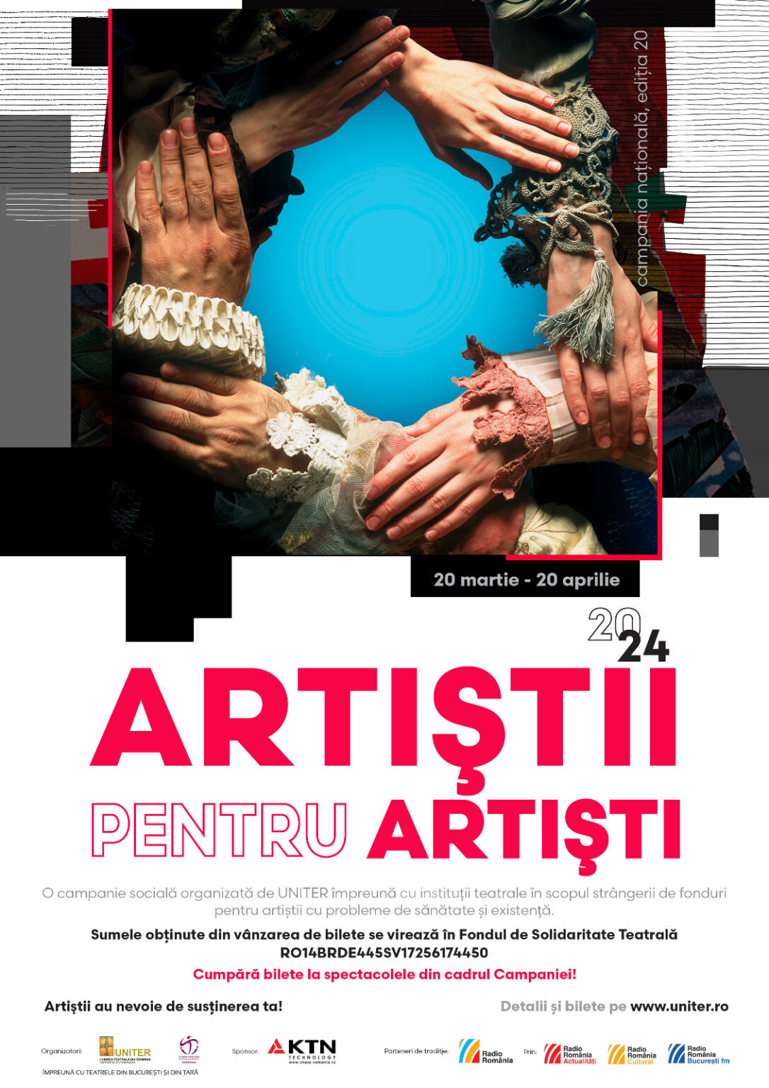 Spectacolul „Zorba grecul”  în cadrul Campaniei Naționale „Artiștii pentru artiști”, duminică, 24 martie 2024,