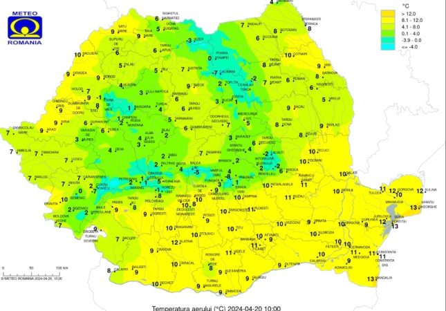 Prognoza meteo pentru astăzi, 20 aprilie, vremea va fi rece chiar dacă soarele își face apariția Prognoza meteo pentru astăzi, 20 aprilie, vremea va fi rece chiar dacă soarele își face apariția, cerul va fi variabil, cu unele înnorãri