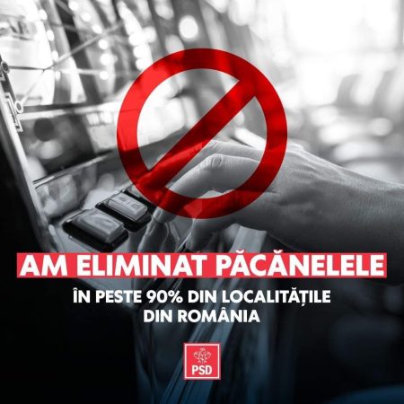 PSD anunță că astăzi, s-a votat scoaterea păcănelelor din peste 90 la sută din localitățile din România PSD anunță că astăzi, s-a votat scoaterea păcănelelor din peste 90 la sută din localitățile din România, protejarea oamenilor