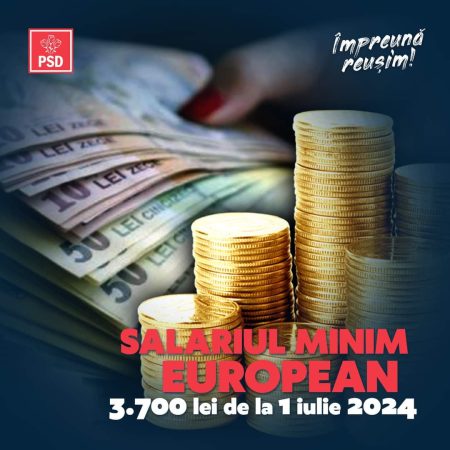 PSD își asumă implementarea salariului minim european în România, până la finalul anului 2024 PSD își asumă implementarea salariului minim european în România, până la finalul anului 2024. În acest sens, specialiștii PSD