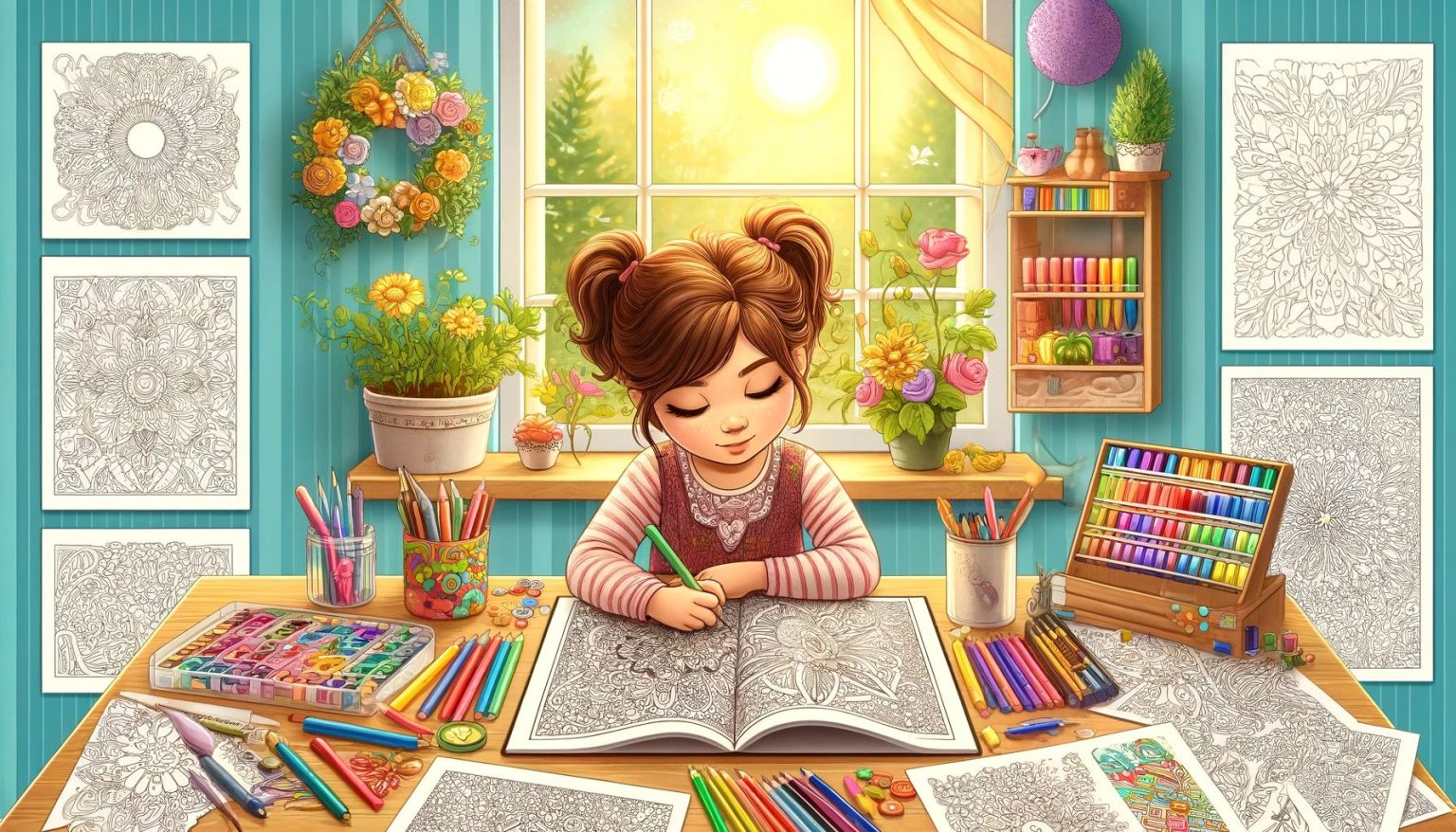 Desene de Colorat Antistres pentru Copii: Relaxare și Concentrare prin Artă