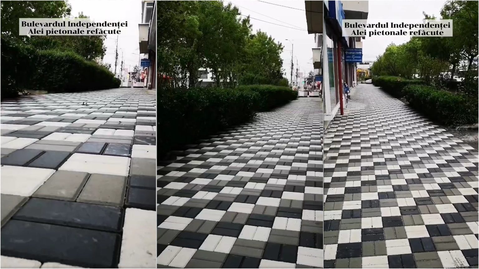 Se lucrează de zor la modernizarea aleilor pietonale din municipiul Târgoviște 