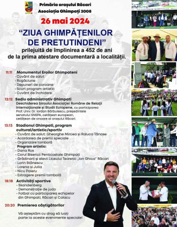 Ziua Ghimpățenilor de pretutindeni, 452 de ani de la prima  atestare documentară  a localității Ghimpați, evenimentul este organizat de  Primăria orașului Răcari - Consiliul Local Răcari