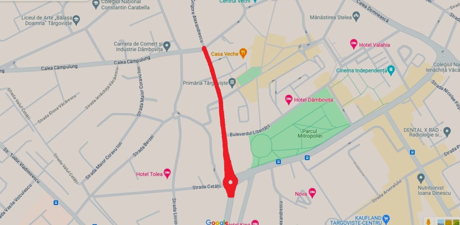 TRAFIC ÎNCHIS TEMPORAR ÎN TÂRGOVIȘTE