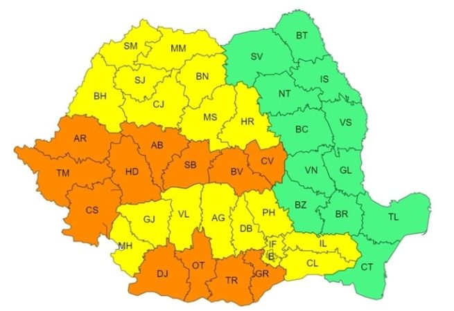 COD GALBEN de CANICULĂ, valabil pentru tot județul Dâmbovița, 21 iunie COD GALBEN de CANICULĂ, valabil pentru tot județul Dâmbovița, 21 iunie