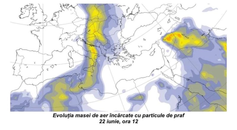Ca urmare a ploilor prognozate în țara noastră, în următoarele 48 de ore, depunerile de praf vor putea fi observate peste tot. 