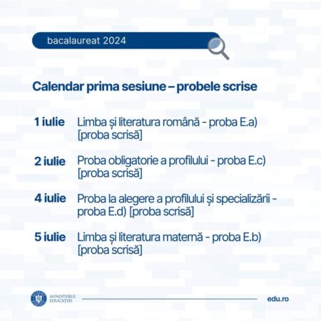Încep probele scrise ale examenului de Bacalaureat 2024 Încep probele scrise ale examenului de Bacalaureat 2024