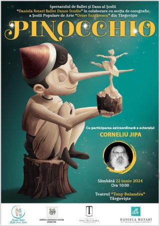 Magie și eleganță pe scena Teatrului Tony Bulandra: Spectacolul de balet „Pinocchio” susținut de tinerii dansatori Magie și eleganță pe scena Teatrului Tony Bulandra: Spectacolul de balet „Pinocchio” susținut de tinerii dansatori