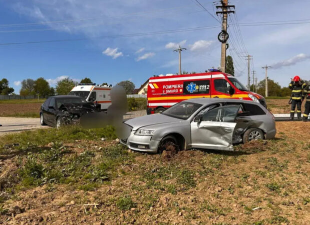 Coliziune puternică între două autoturisme, cinci persoane au fost rănite, polițiștii din cadrul Poliției Orașului Răcari au fost sesizați
