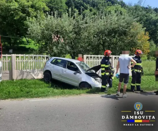 Accident rutier produs pe DN 72A Târgoviște-Voinești, polițiștii din cadrul Serviciului Rutier au fost sesizați cu privire la producerea unui accident rutier soldat cu victime. 