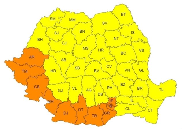 ALERTĂ METEO: Canicula este în extindere și intensificare, județul Dâmbovița sub COD GALBEN ALERTĂ METEO: Canicula este în extindere și intensificare, județul Dâmbovița sub COD GALBEN, Administrația Națională de Meteorologie a emis două mesaje: