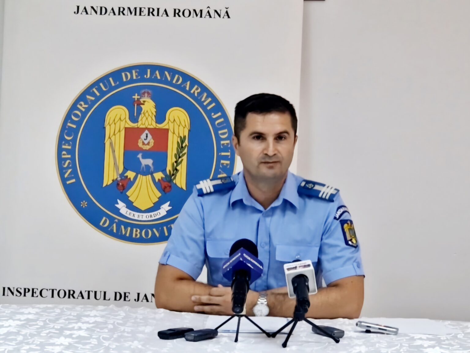 Jandarmeria Dâmbovița la ora bilanțului privind acțiunile desfășurate în semestrul I al anului 2024, inspectorul șef desemnat, 