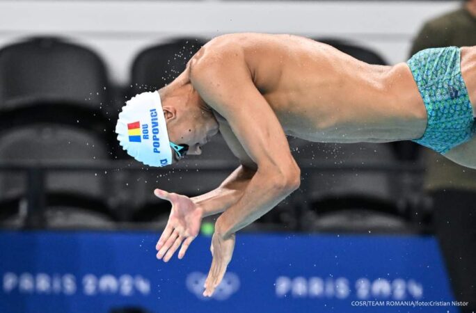 David Popovici, Vlad Stancu și Rebecca Diaconescu au împărțit culoarele cu sportivii din alte țări, oferind un spectacol în imagini