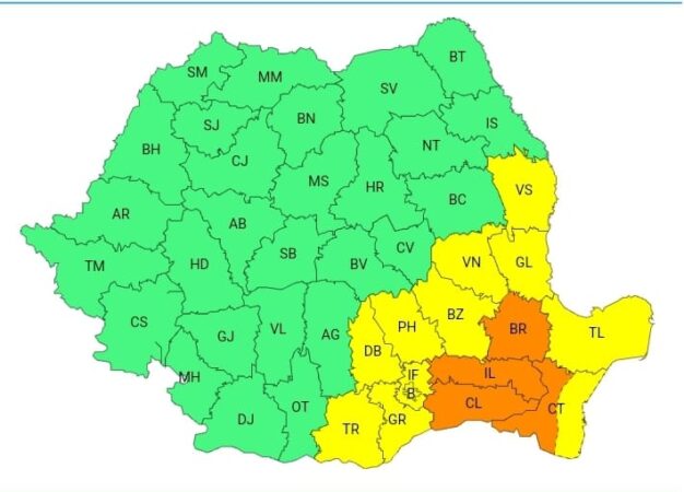 AVERTIZARE METEOROLOGICĂ COD GALBEN de CANICULĂ în tot județul Dâmbovița 